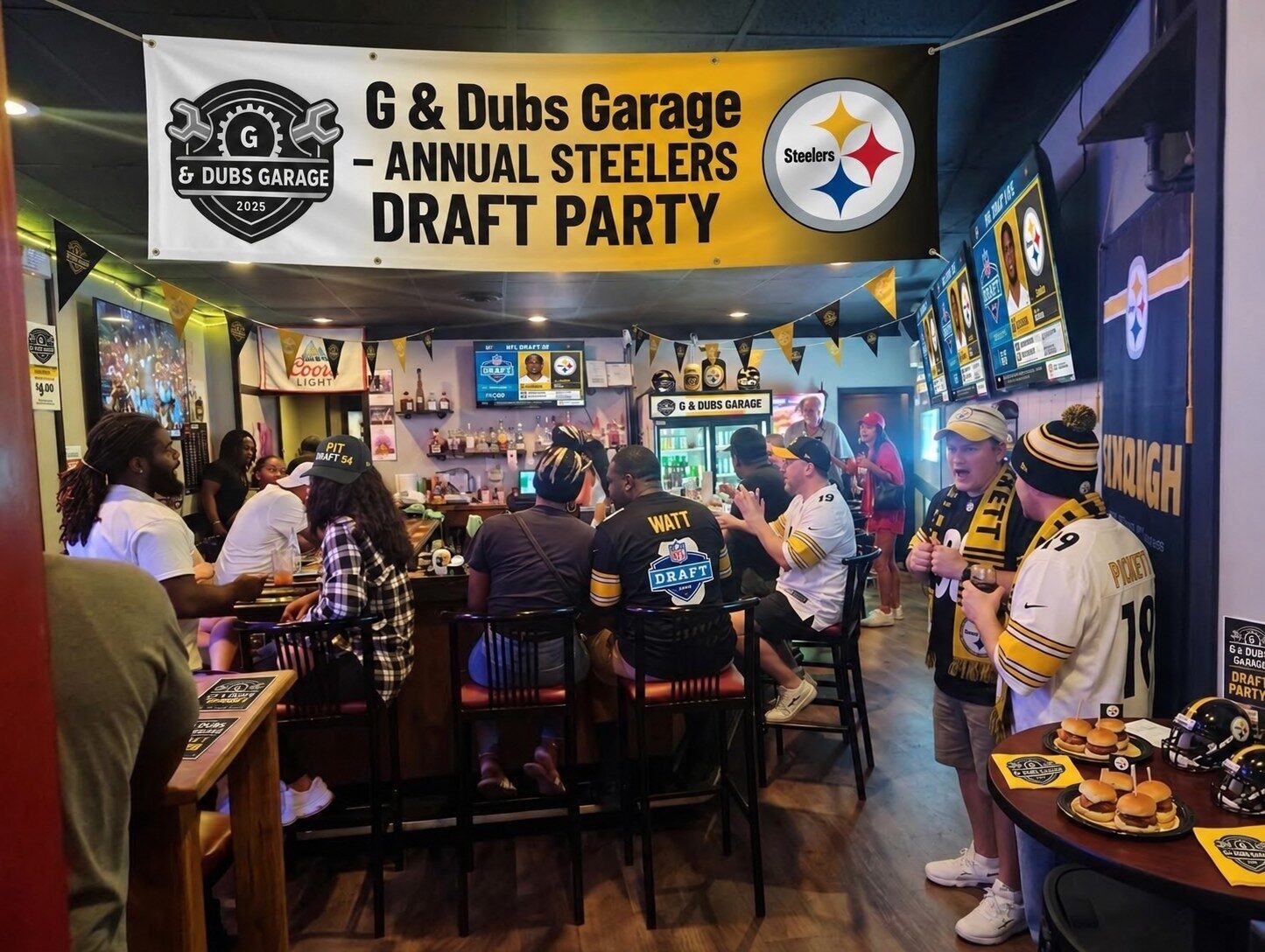 Packed house at G&D Garage